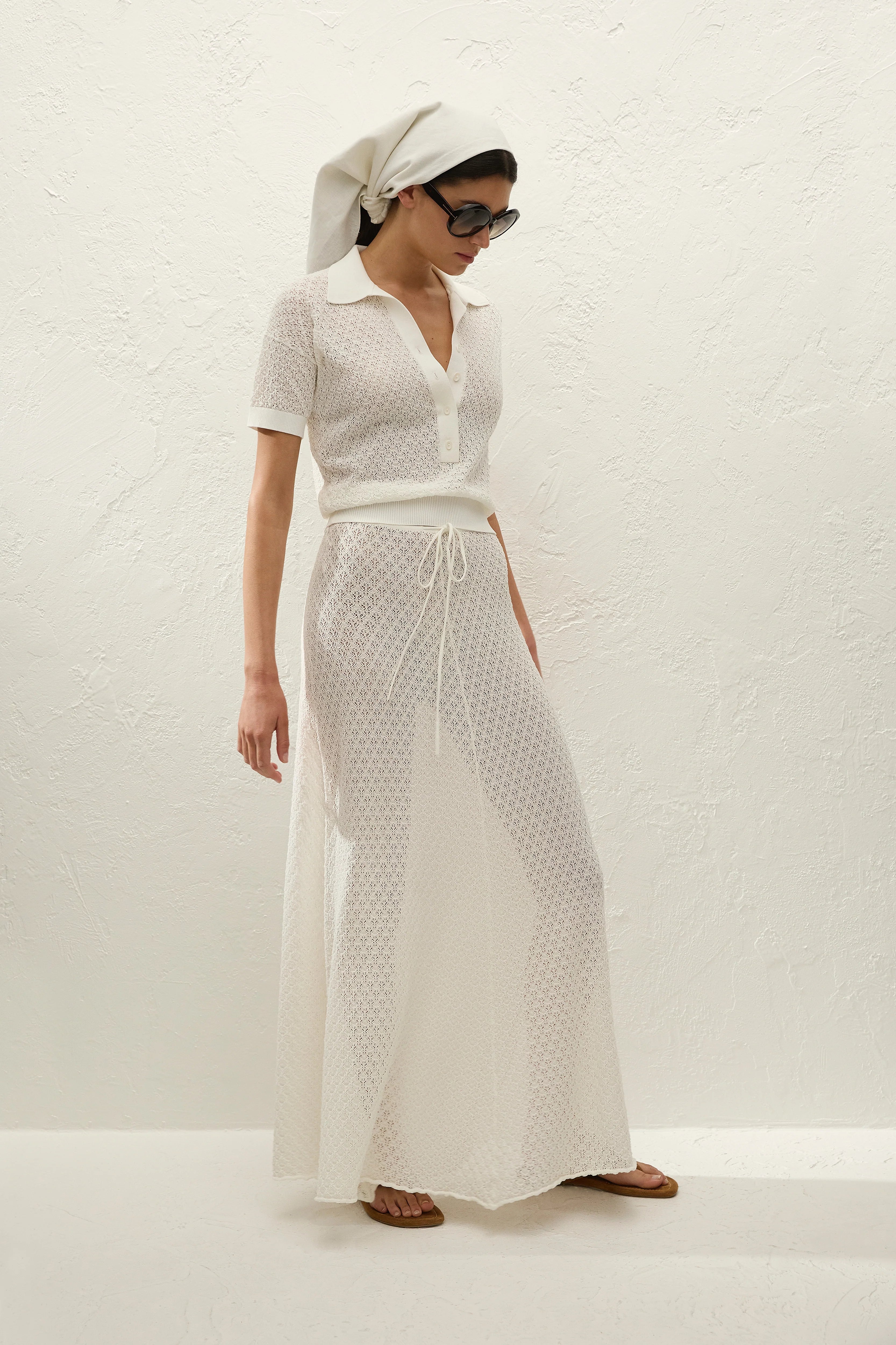 Faithfull The Brand | Lenna Skirt - Pointelle Lace White