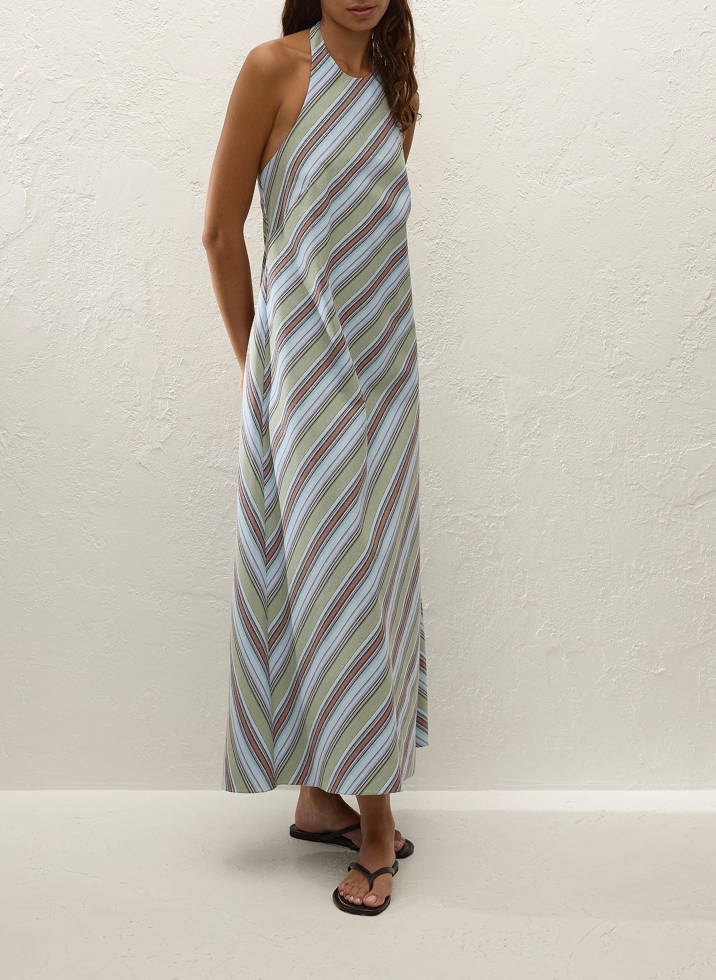 Faithfull The Brand | Jone Midi Dress - Agua Stripe