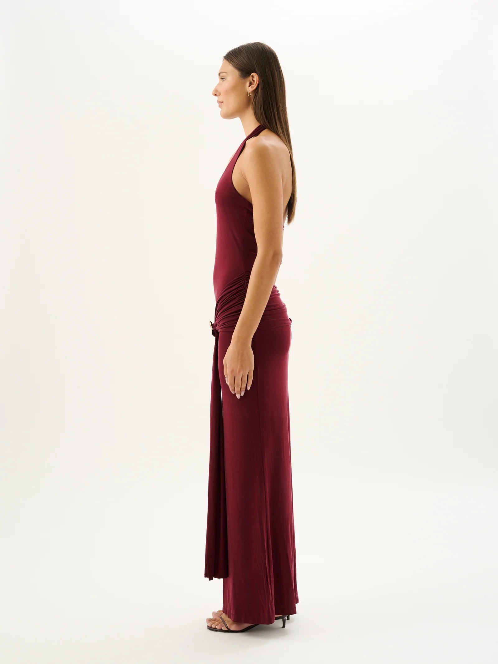 Romae | Julietta Halter Dress - Sangria