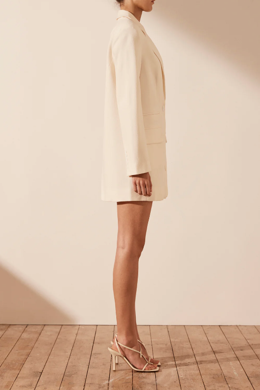 Shona Joy Amura white Oversized Blazer Dress