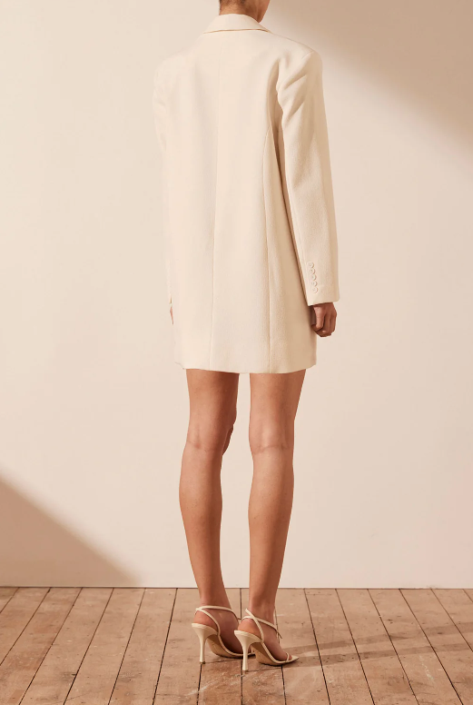 Shona Joy Amura white Oversized Blazer Dress