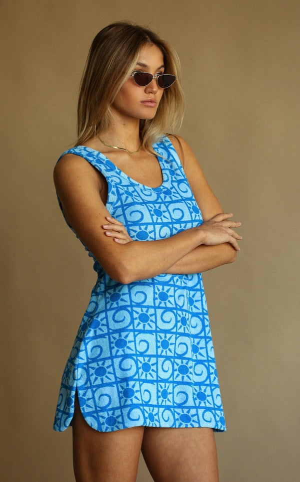 Araminta James | Sunseeker Terry Dress Light Cornflower