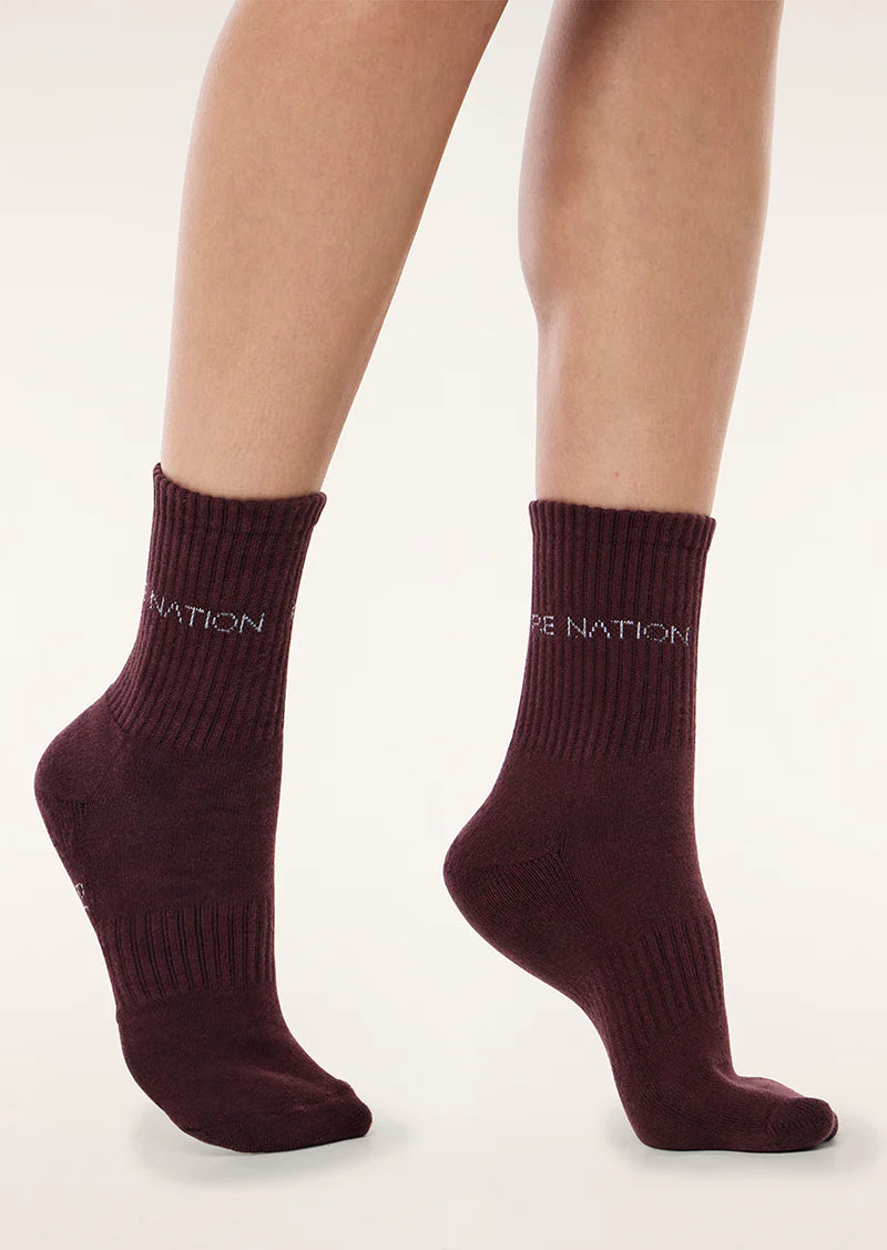 PE Nation | Signature Sock - Cabernet