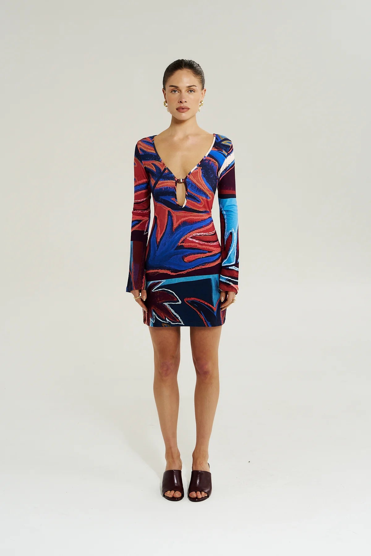 Summi Summi | Amie LS Mini Dress - Bordeaux