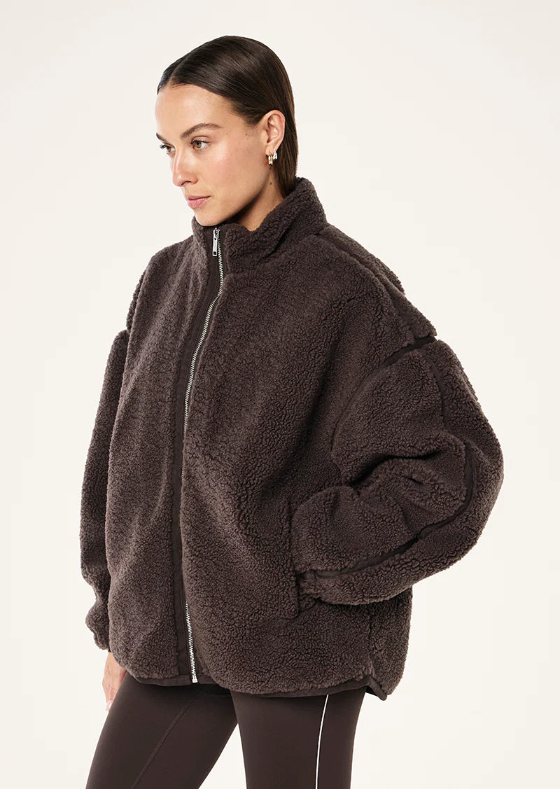 PE Nation | Surge Teddy Jacket - Coffee