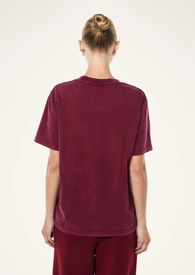 PE Nation | Swerve Tee - Washed Cabernet