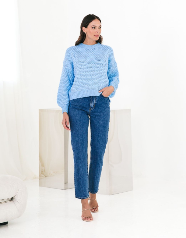 Knit Jumper - Light blue