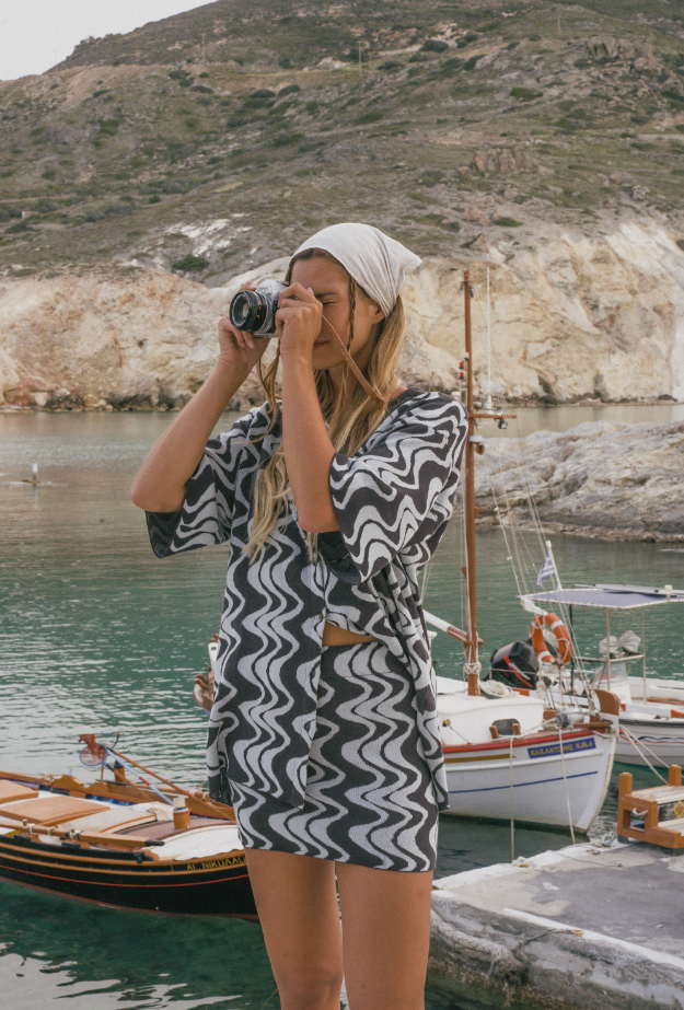 Ciao Ciao Vacation | Onde Knit Shirt