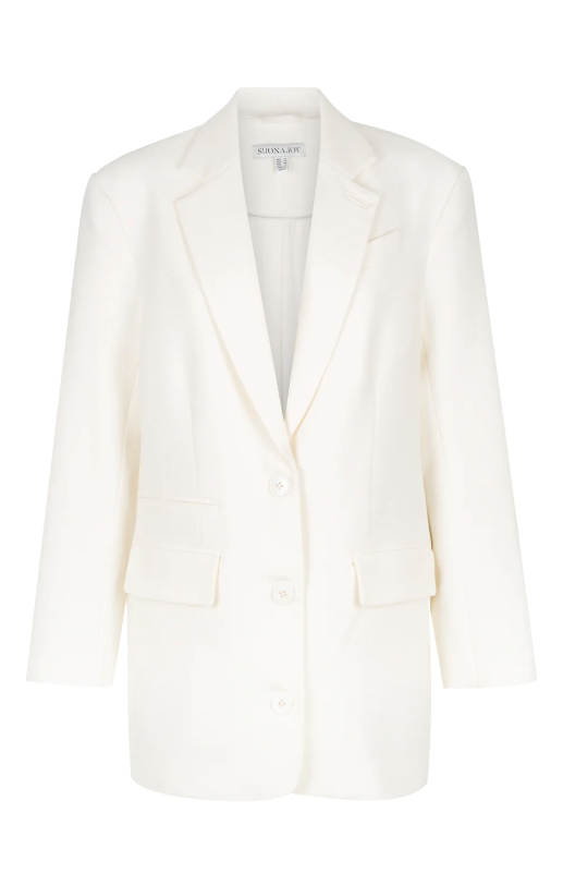 Shona Joy Amura white Oversized Blazer Dress