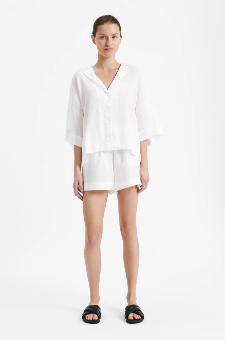 Nude Lucy | Lounge Linen Shirt - White