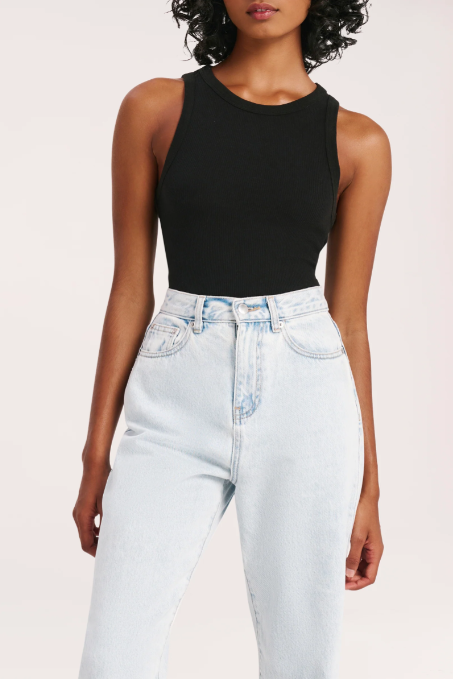 Nude Lucy | Organic Rib Tank - Black