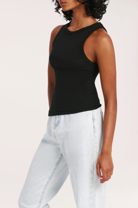 Nude Lucy | Organic Rib Tank - Black