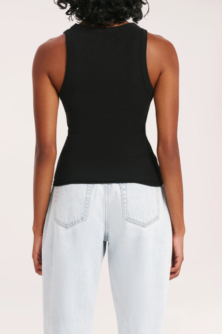 Nude Lucy | Organic Rib Tank - Black