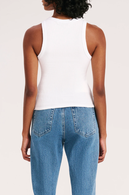 Nude Lucy | Organic Rib Tank - White