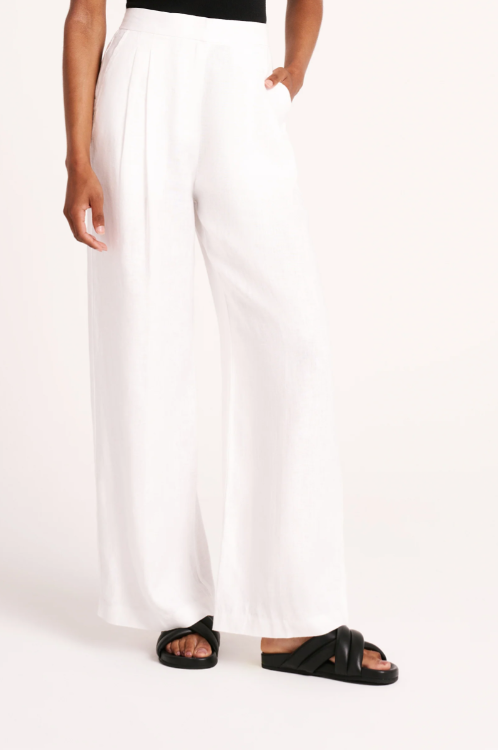 Nude Lucy | Thilda Linen Pant - White
