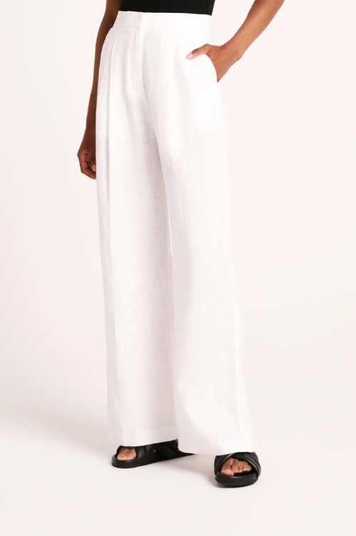 Nude Lucy | Thilda Linen Pant - White