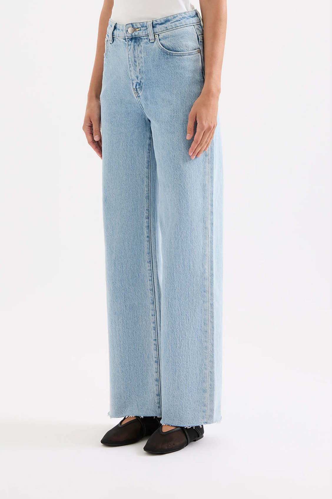 Nude Lucy | Cali Stretch Wide Leg Jean - Sky Blue