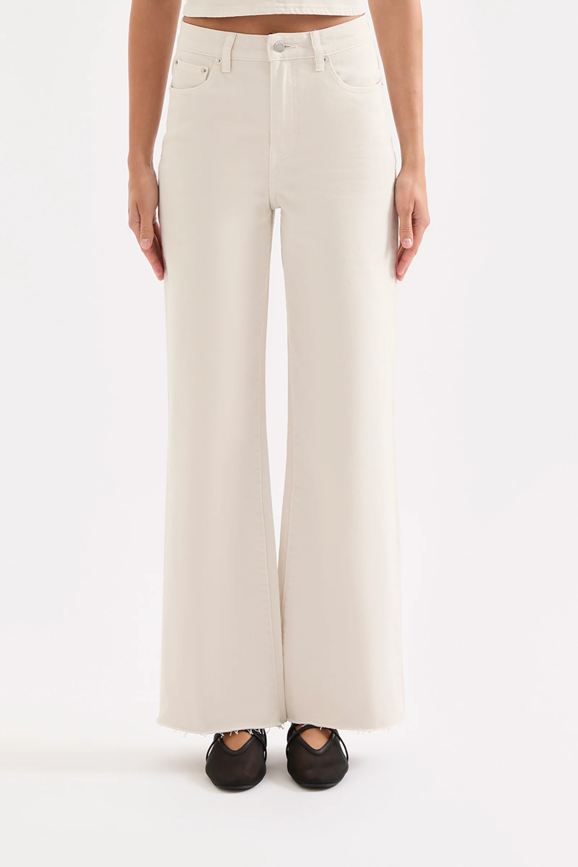 Nude Lucy | Cali Stretch Wide Leg Jean - Dune