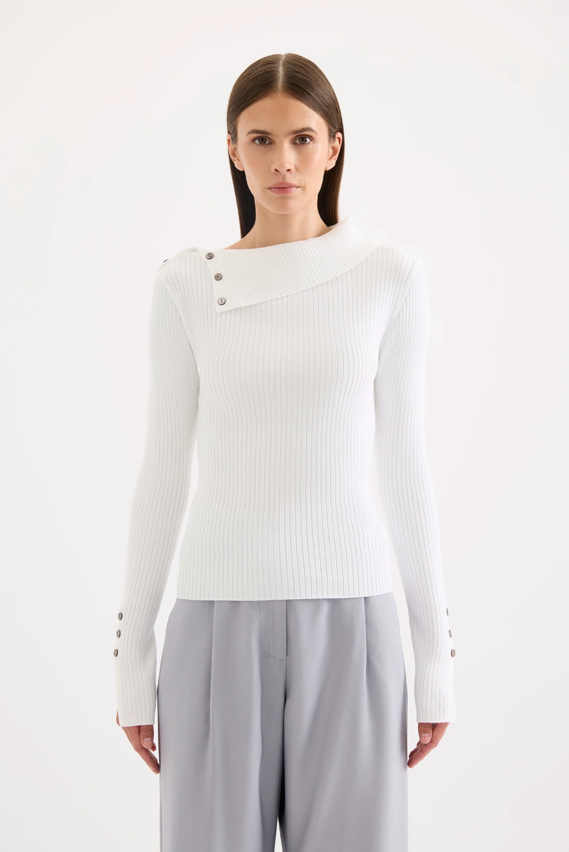 Nude Lucy | Dreyfos Knit LS Top - Salt