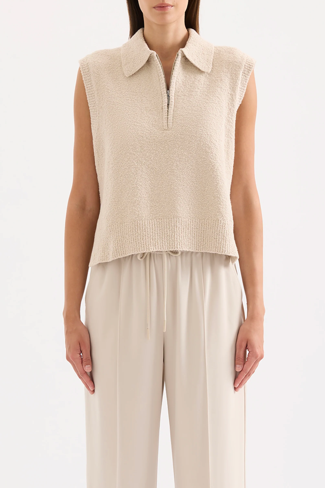 Nude Lucy | Ordell Knit Vest - Buff