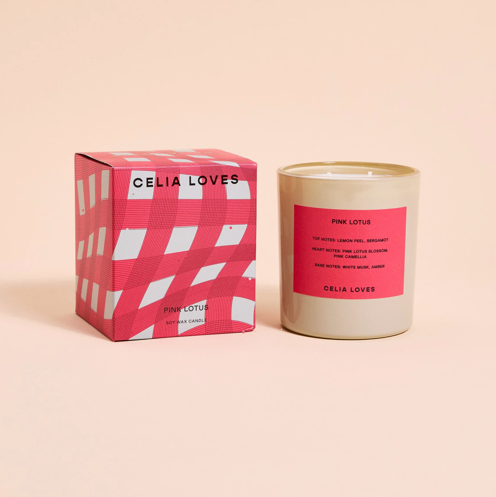 Celia Loves | Pink Lotus Candle 395gms