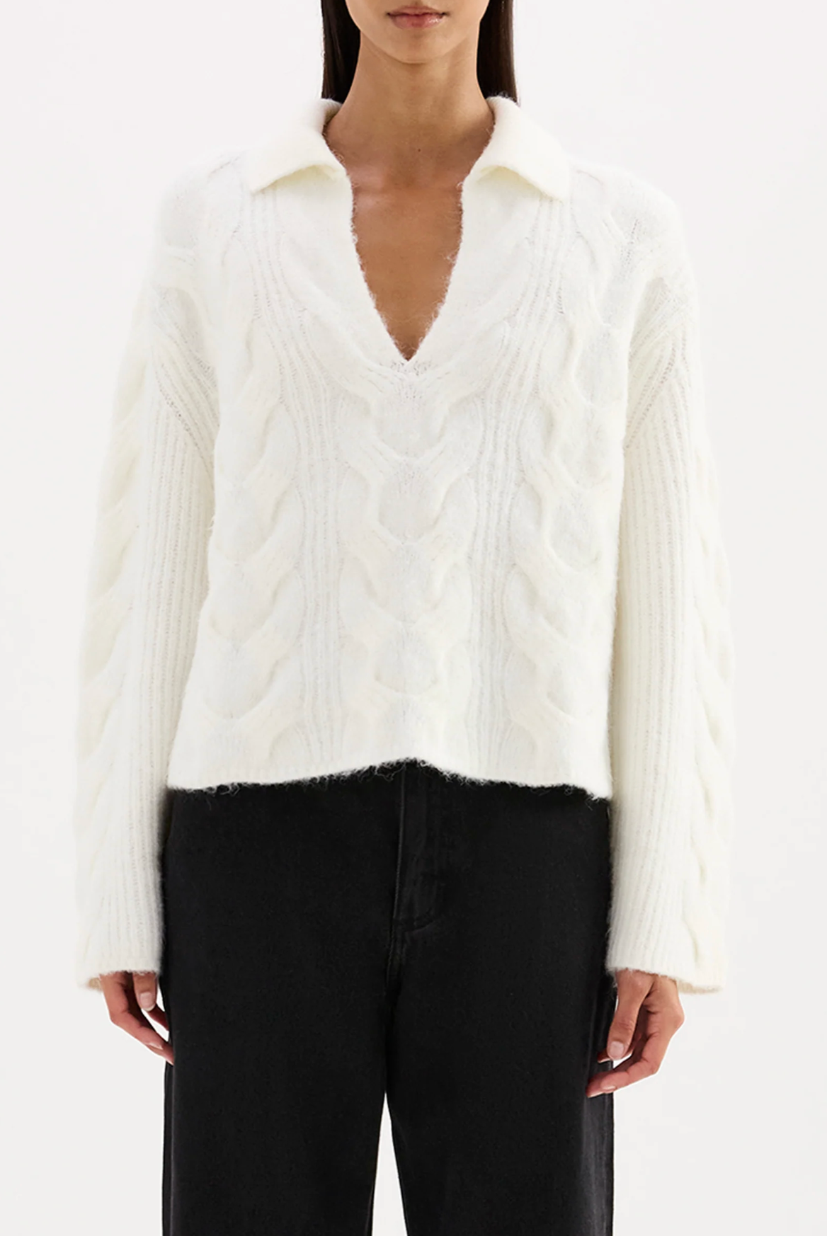 Nude Lucy | Anise Cable Knit - Salt