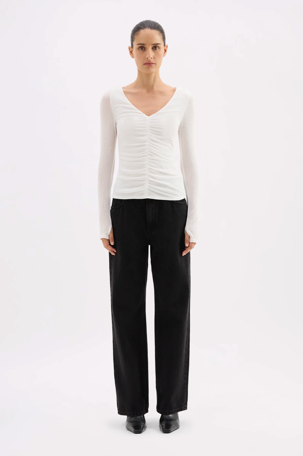Nude Lucy | Gigi Mesh Top - Salt
