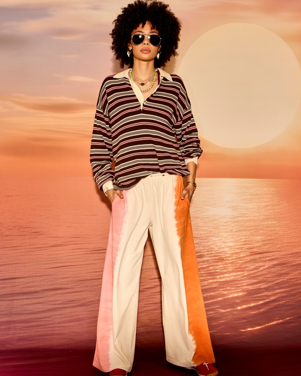 The Upside | Wonder Knit Polo - Stripe