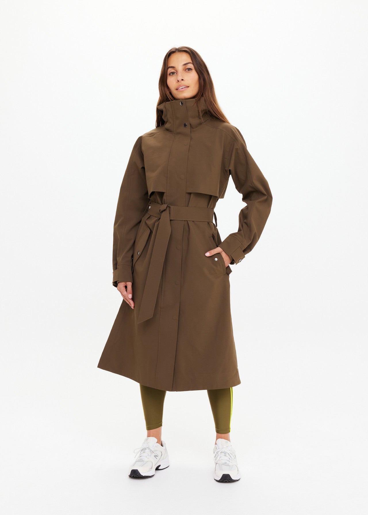 The Upside | James Hooded Trench Coat – Olive