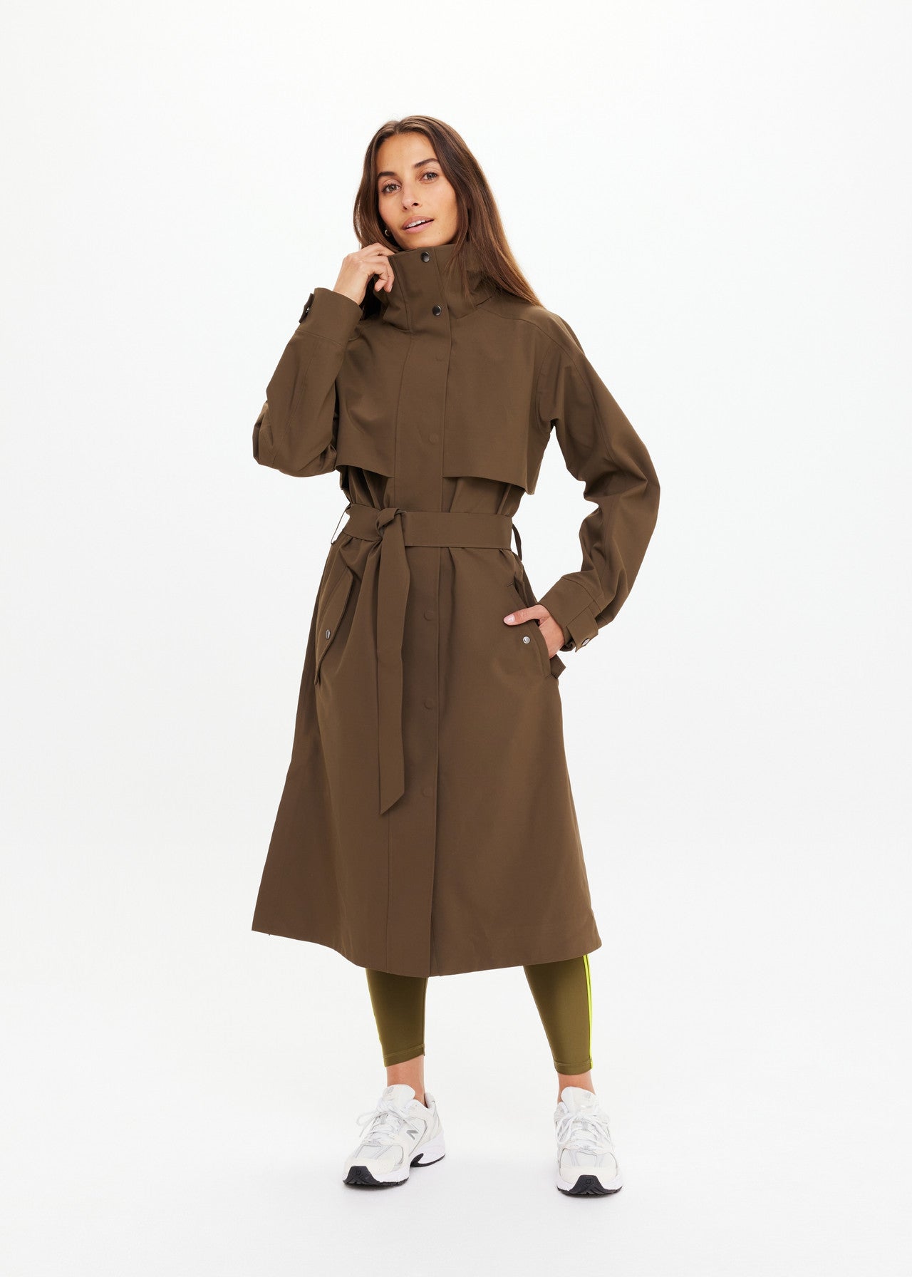 The Upside | James Hooded Trench Coat – Olive
