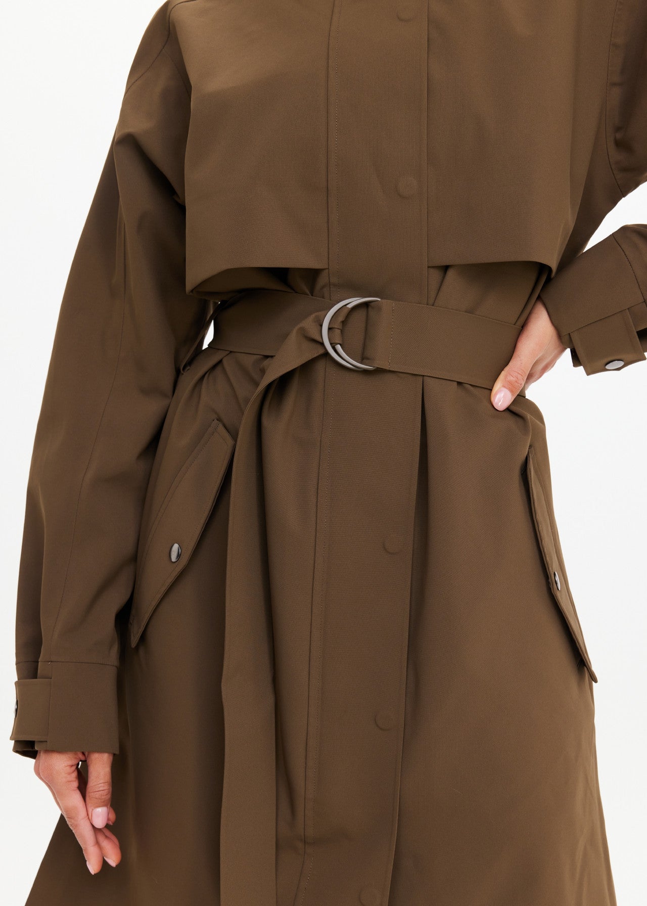 The Upside | James Hooded Trench Coat – Olive