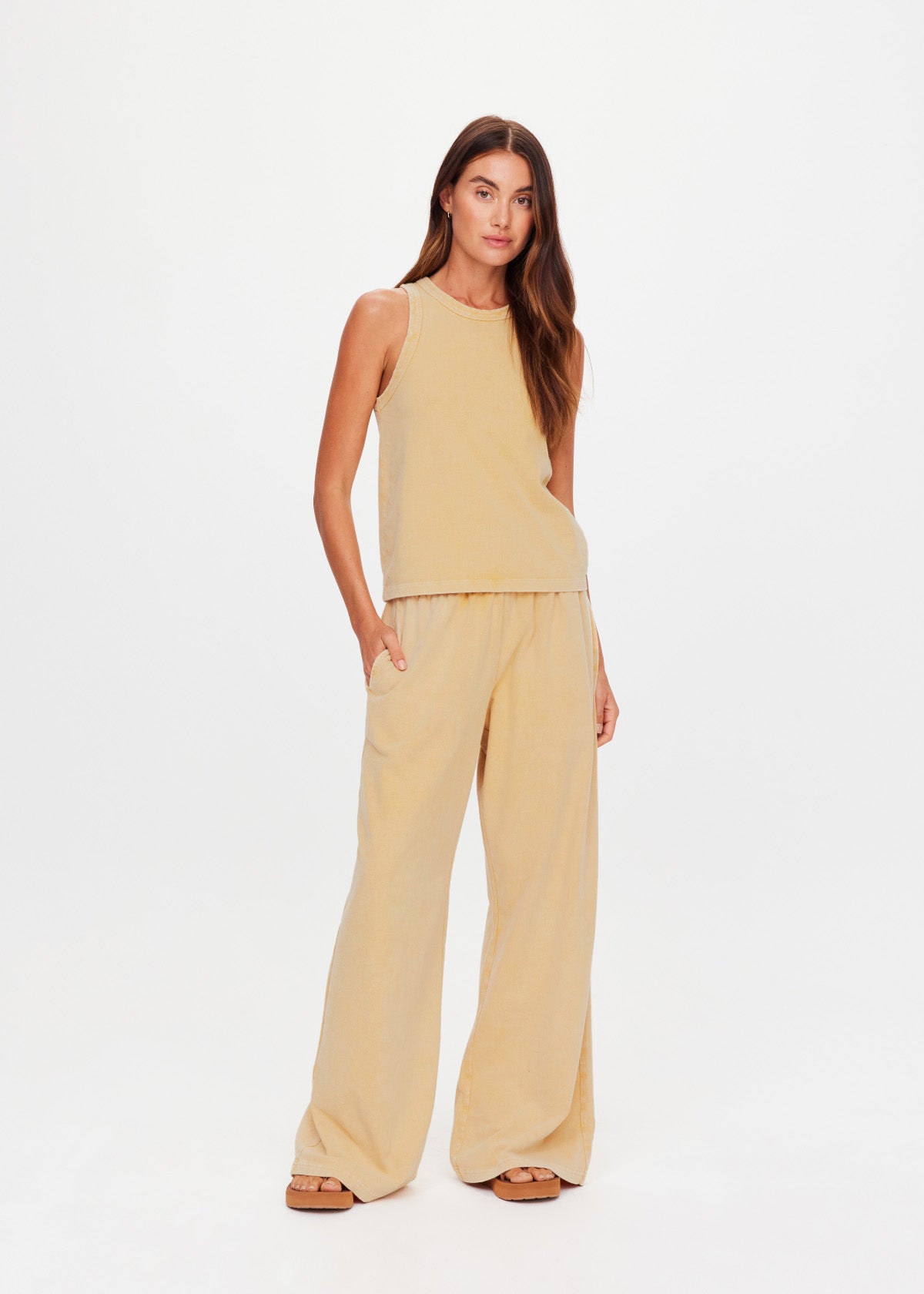 The Upside | SOHO Tokio Wide Leg Pant - Butterscotch