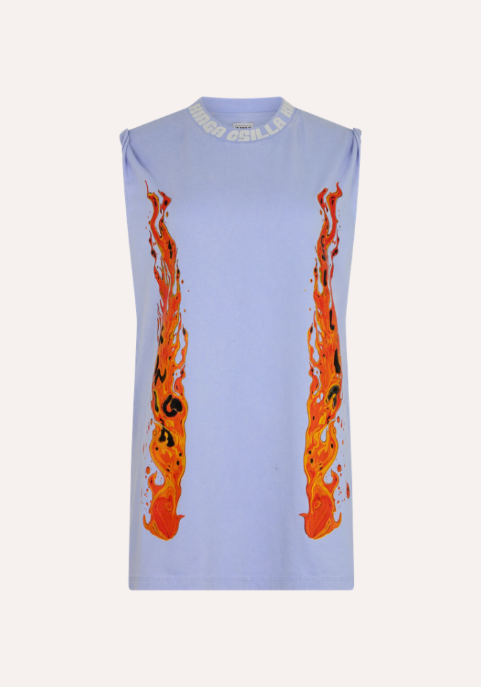 Flaming Band Tank - Lilac
