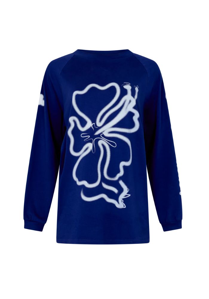 Ciao Ciao Vacation | Cloud Hibiscus Haven LS Tee