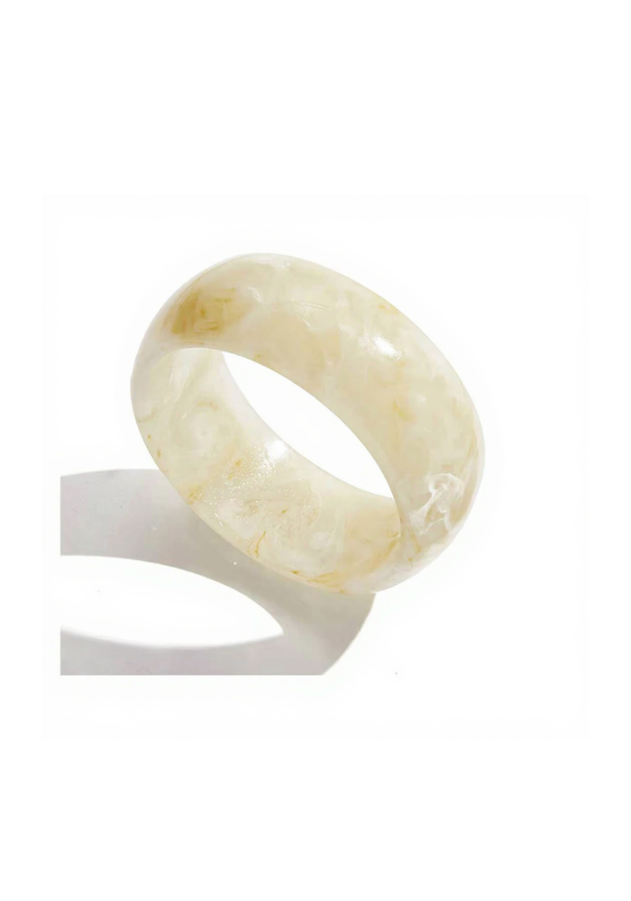 R&T | Aura Resin Bangle - Clouded Quartz