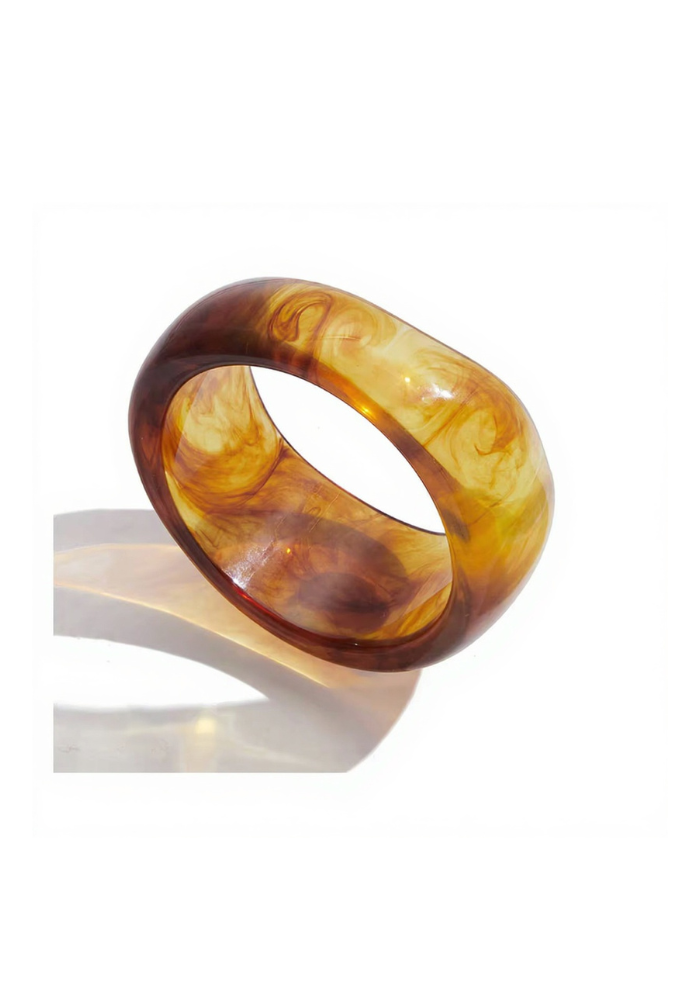 R&T | Aura Resin Bangle - Transparent Amber