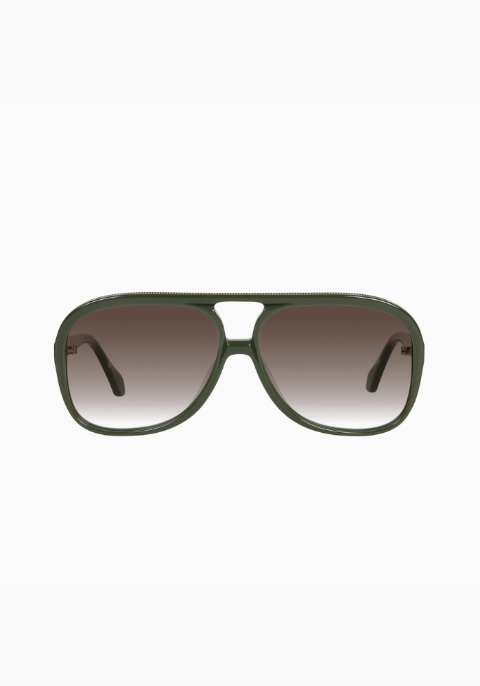 Valley | Bang Bang - Army Green w. Gold Metal / Brown Gradient Lens