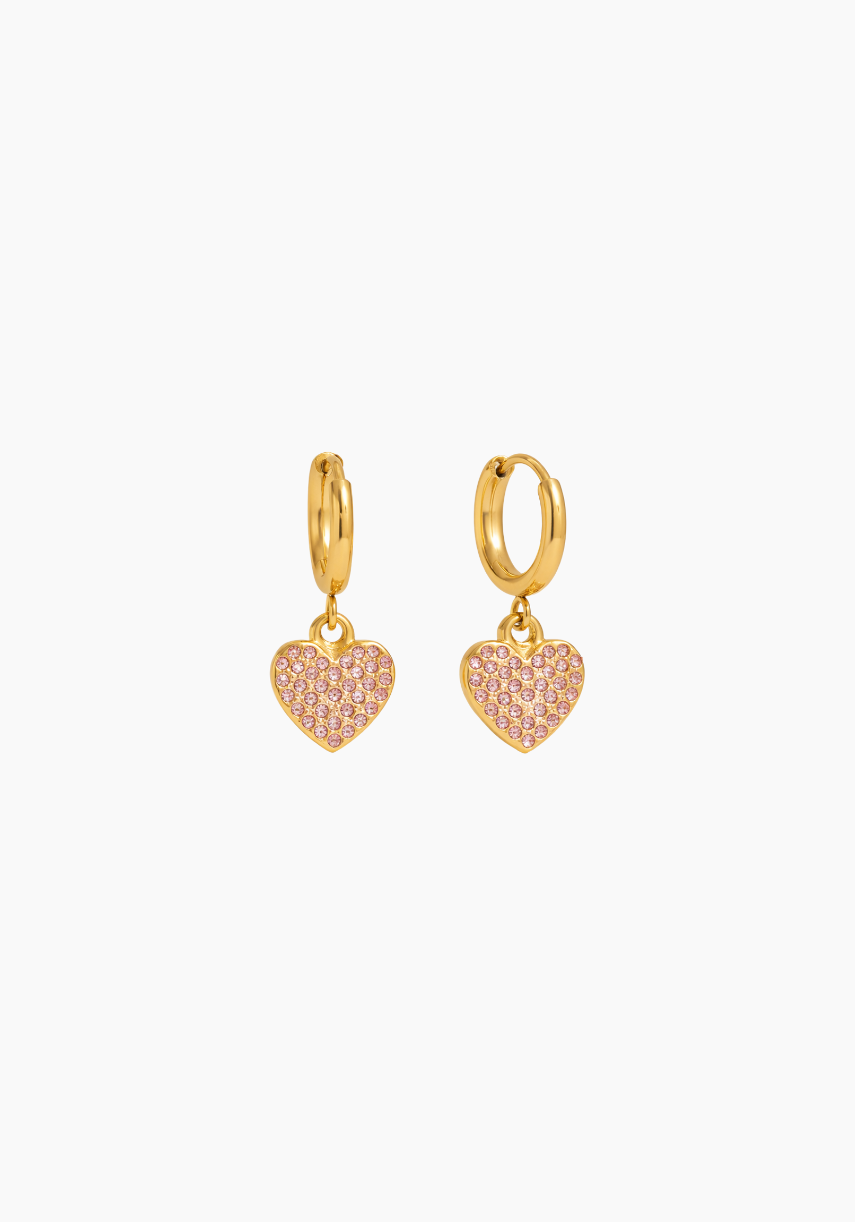 R&T | Amour Crystal Heart Drop Earrings