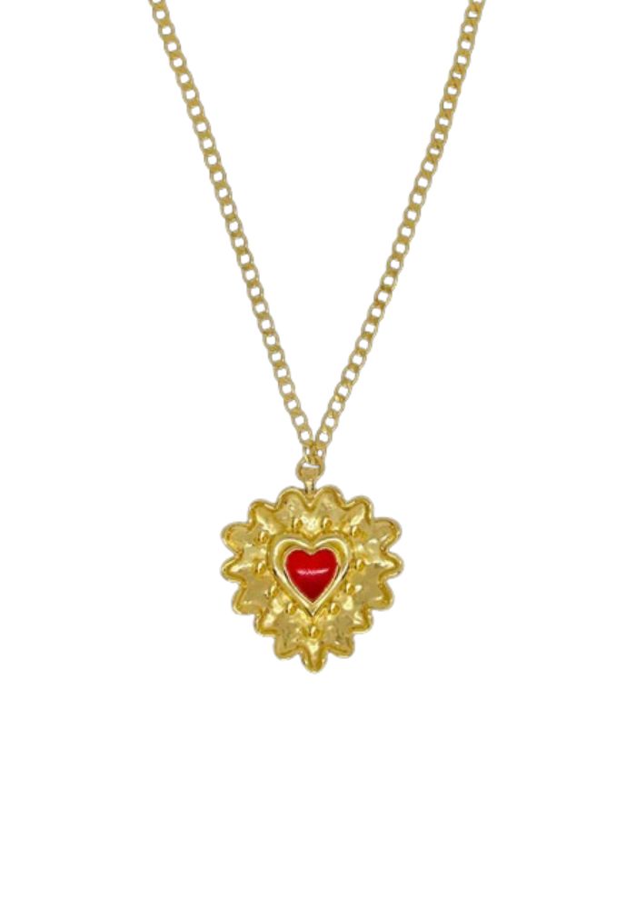 Mountain & Moon | LUCIANA Necklace - Gold & Red