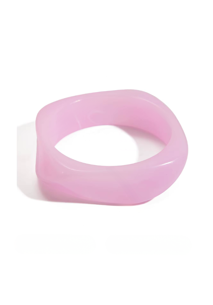 R&T | Soleil Resin Bangle - Peony Pink