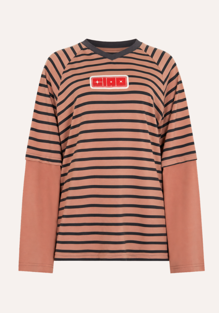 Ciao Ciao Vacation | Double Trouble LS Tee - Pink