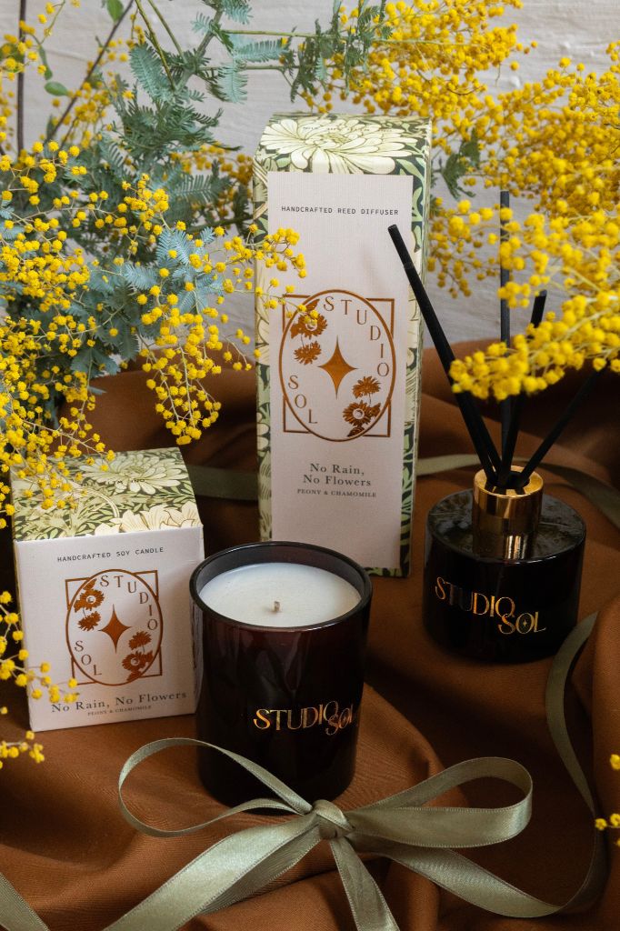 No Rain, No Flowers Candle