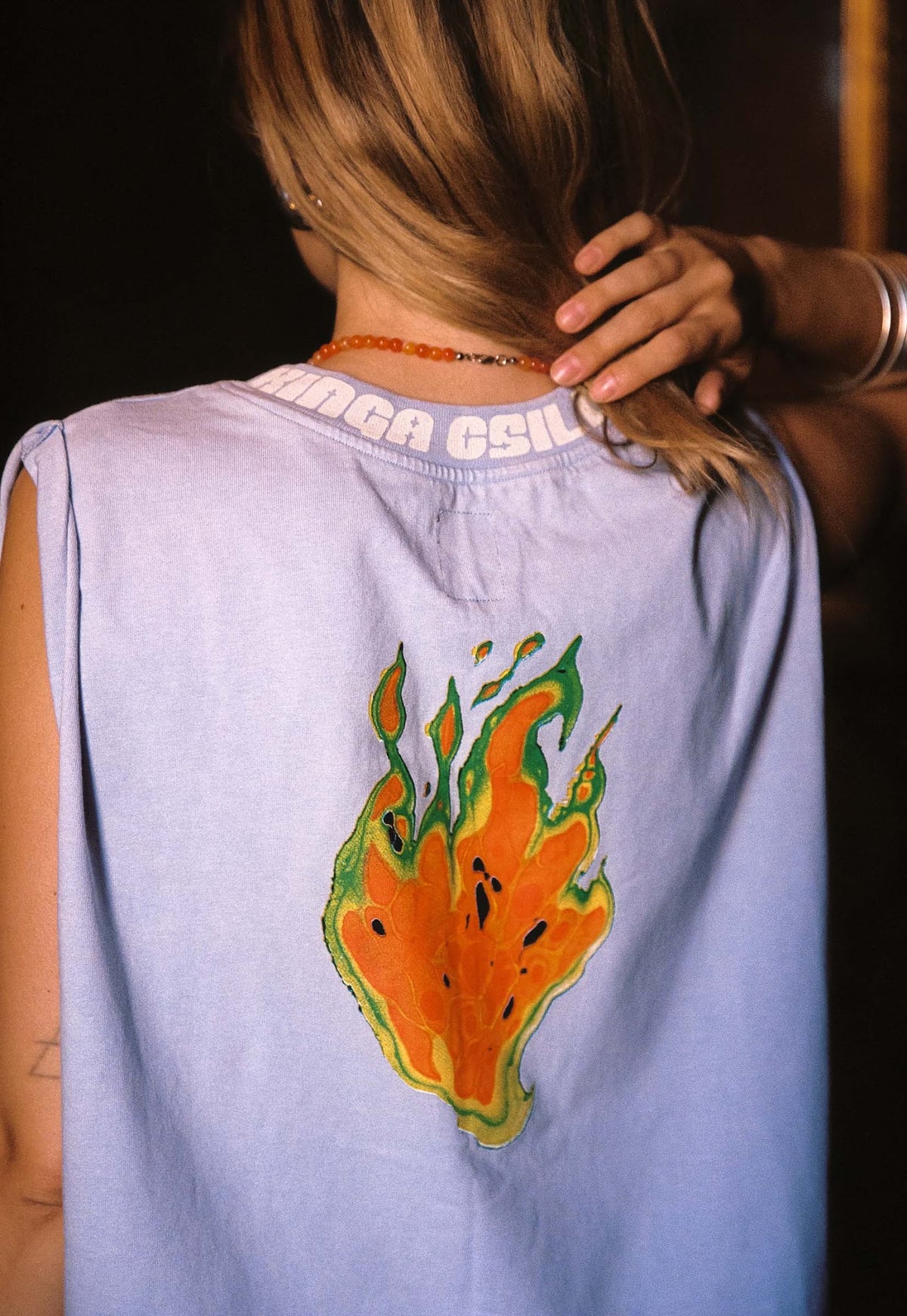 Flaming Band Tank - Lilac