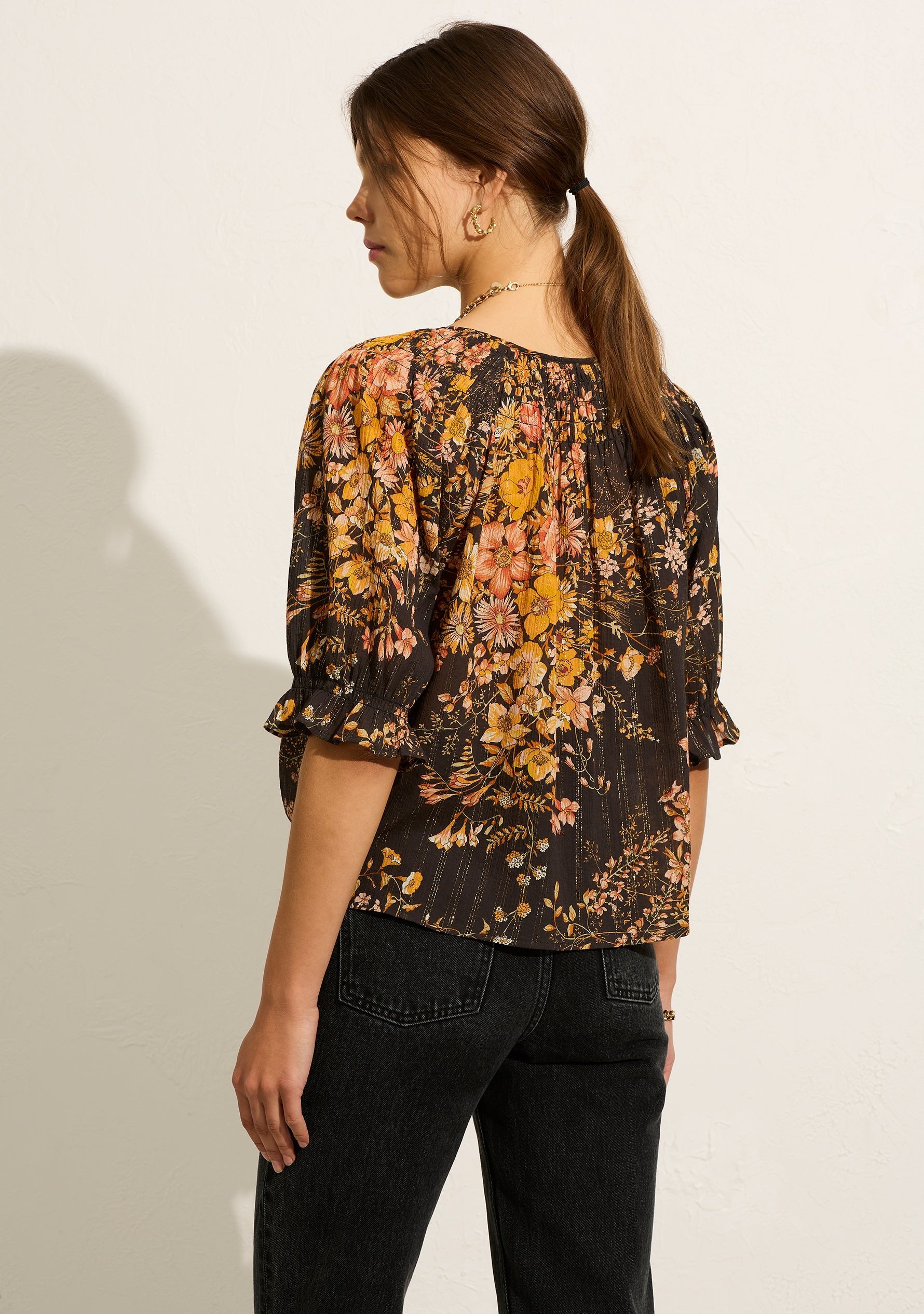 Auguste | Brielle Blouse Charcoal