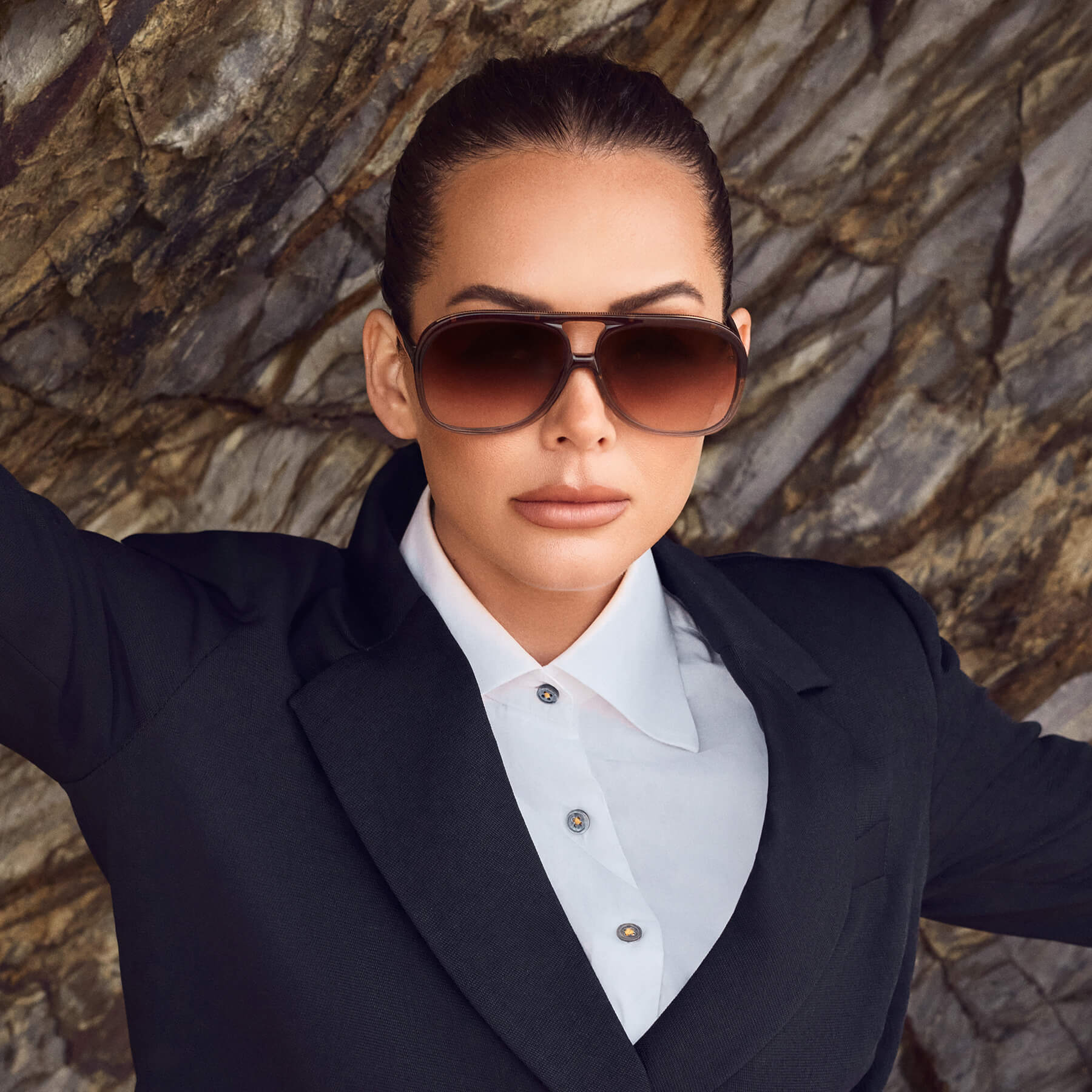 Valley | Bang Bang - Army Green w. Gold Metal / Brown Gradient Lens