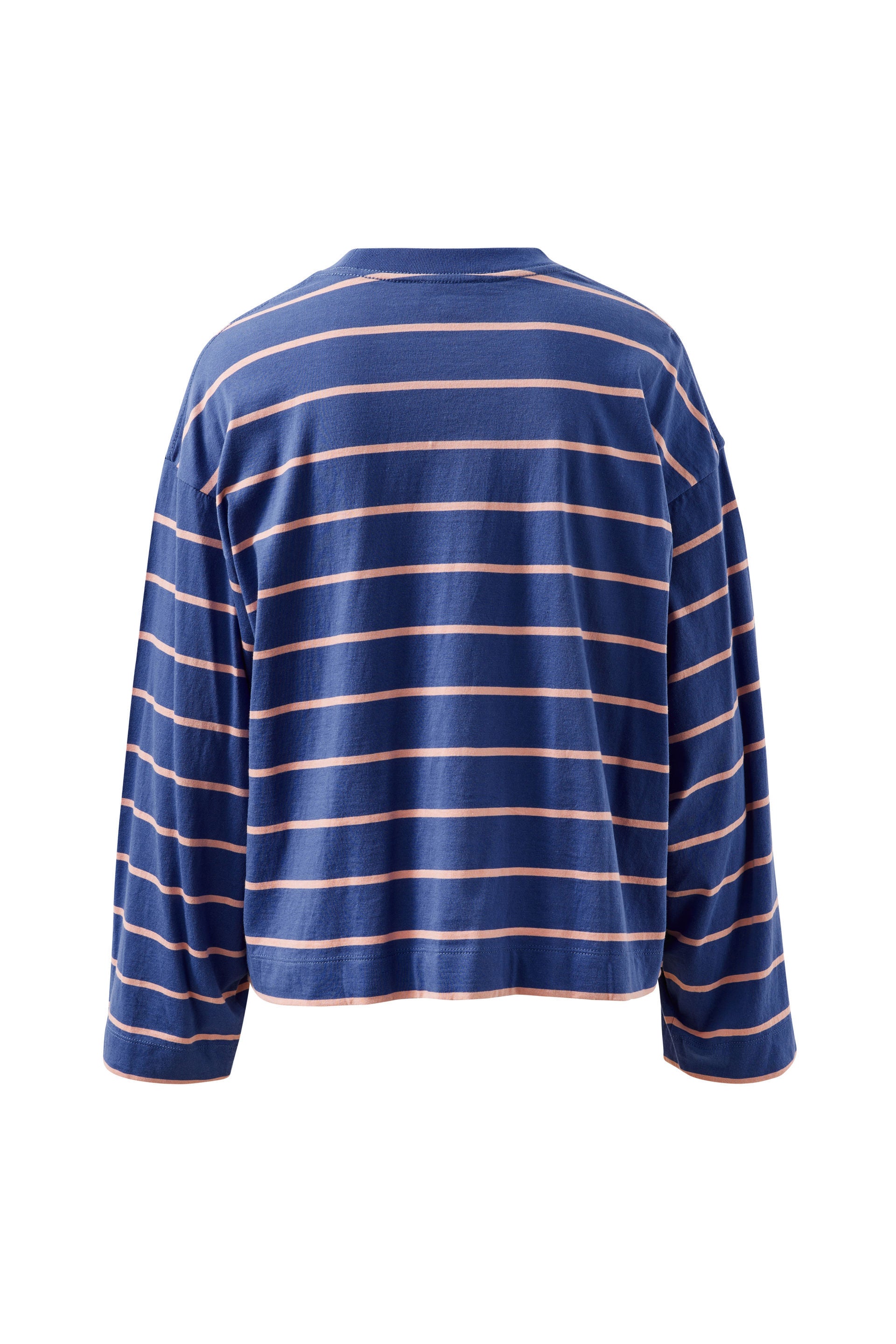 Ceres Life | Beau Long Sleeve Slouchy Tee - Washed Navy/Pink Clay