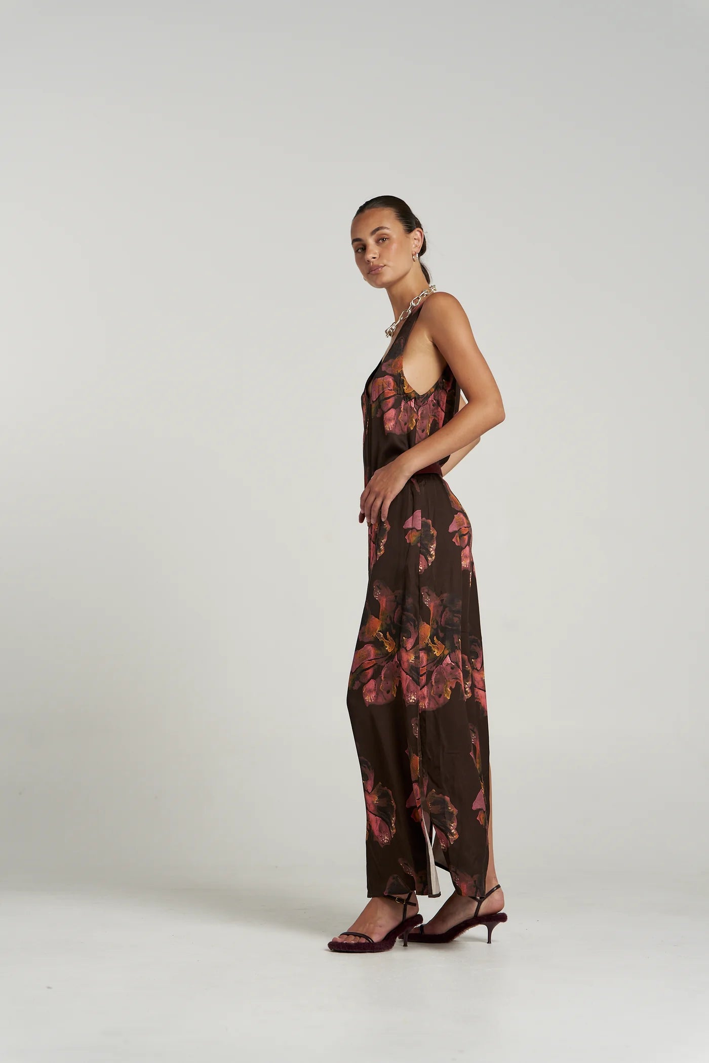 Summi Summi | V Neck Maxi - Chocolate Petals
