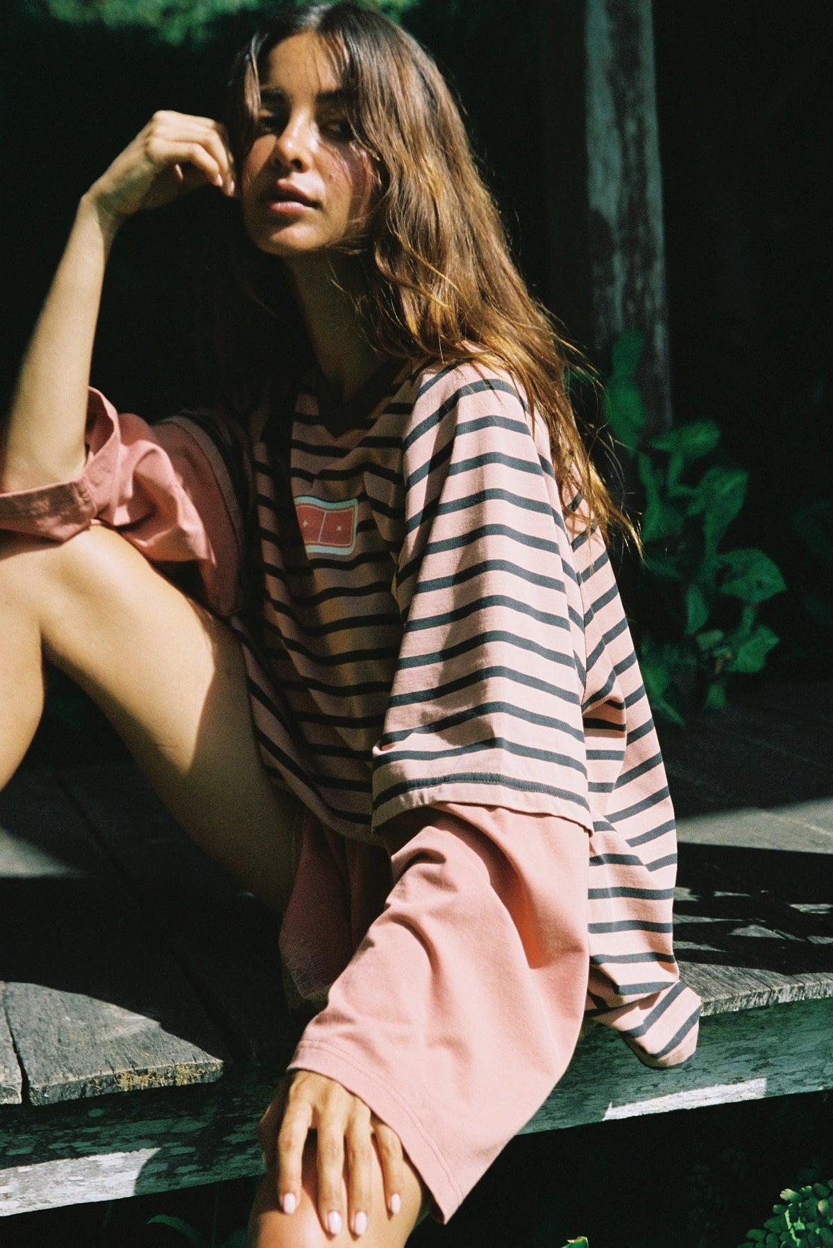 Ciao Ciao Vacation | Double Trouble LS Tee - Pink