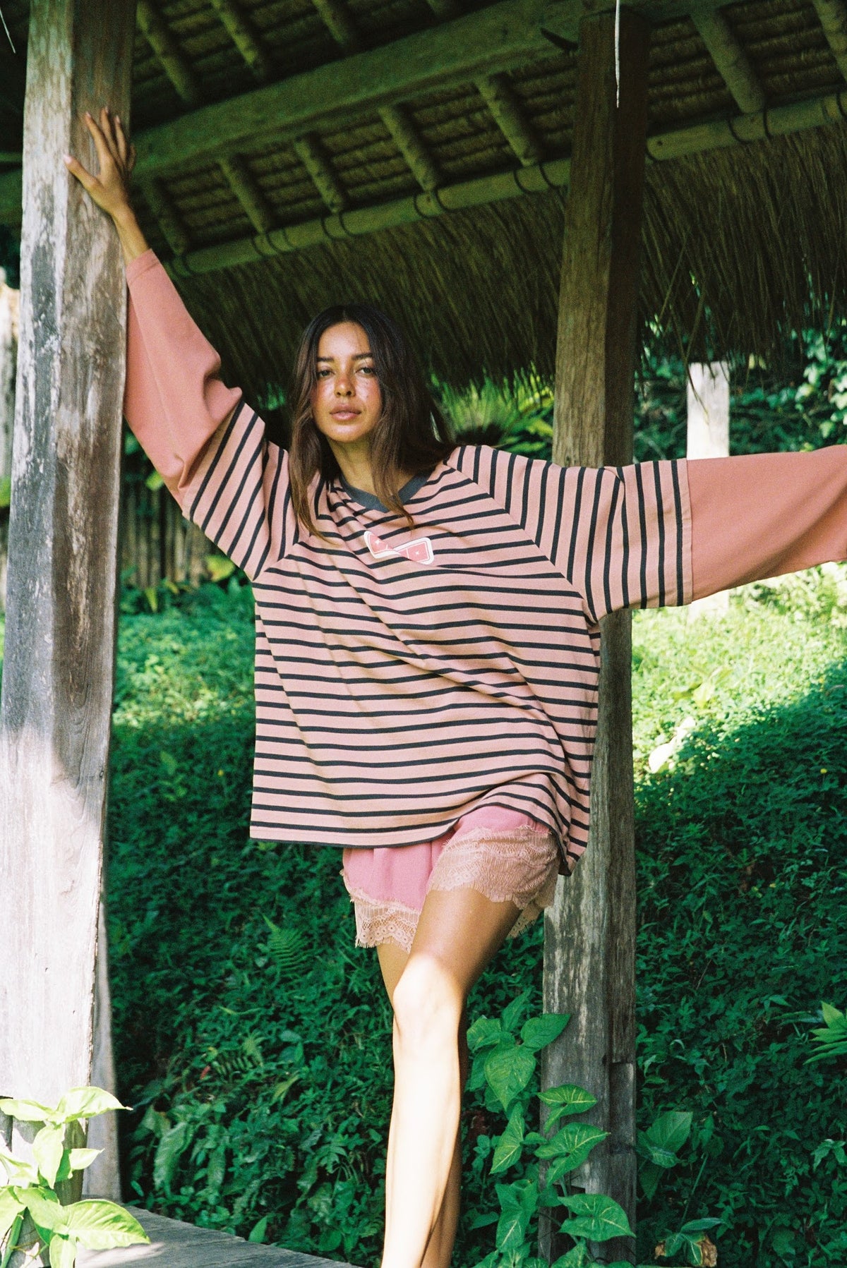 Ciao Ciao Vacation | Double Trouble LS Tee - Pink