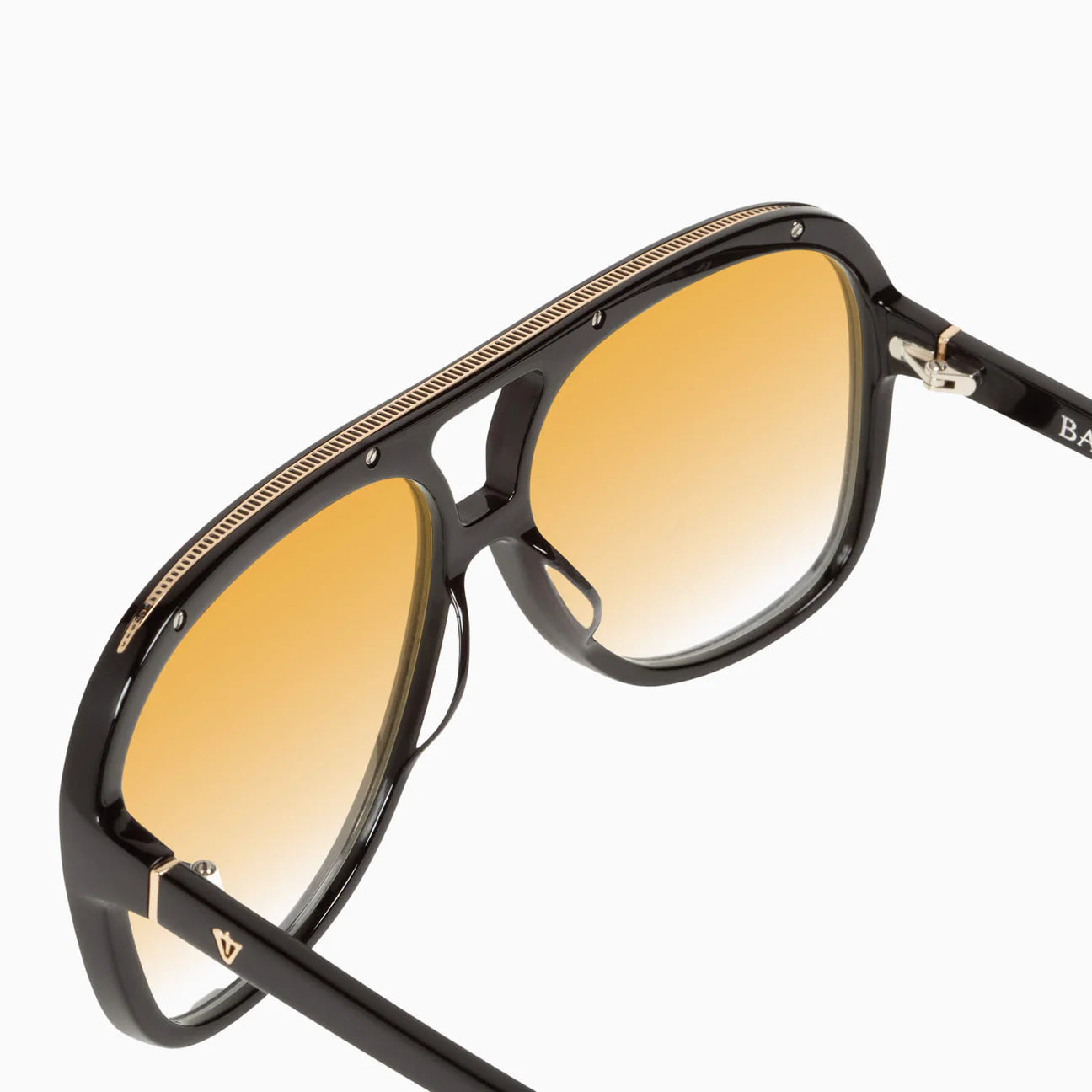 Valley | Bang - Gloss Black w. Gold Metal / Orange Gradient Lens